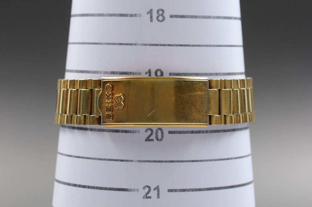 Near MINT SEIKO 7A28-7029 Gold Quartz 36mm Men's Watch 1984