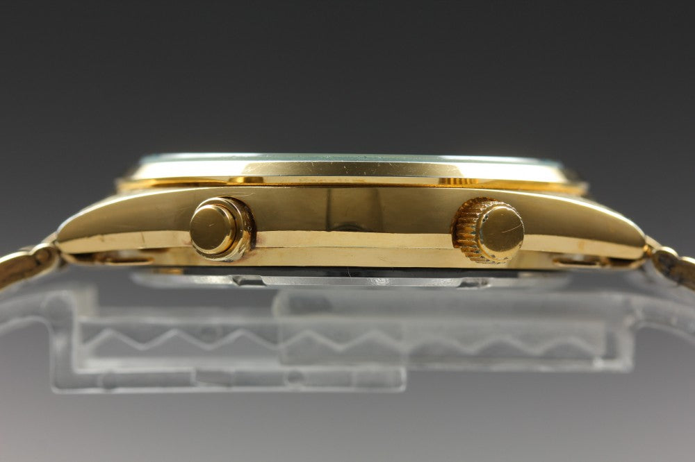 Near MINT SEIKO 7A28-7029 Gold Quartz 36mm Men's Watch 1984