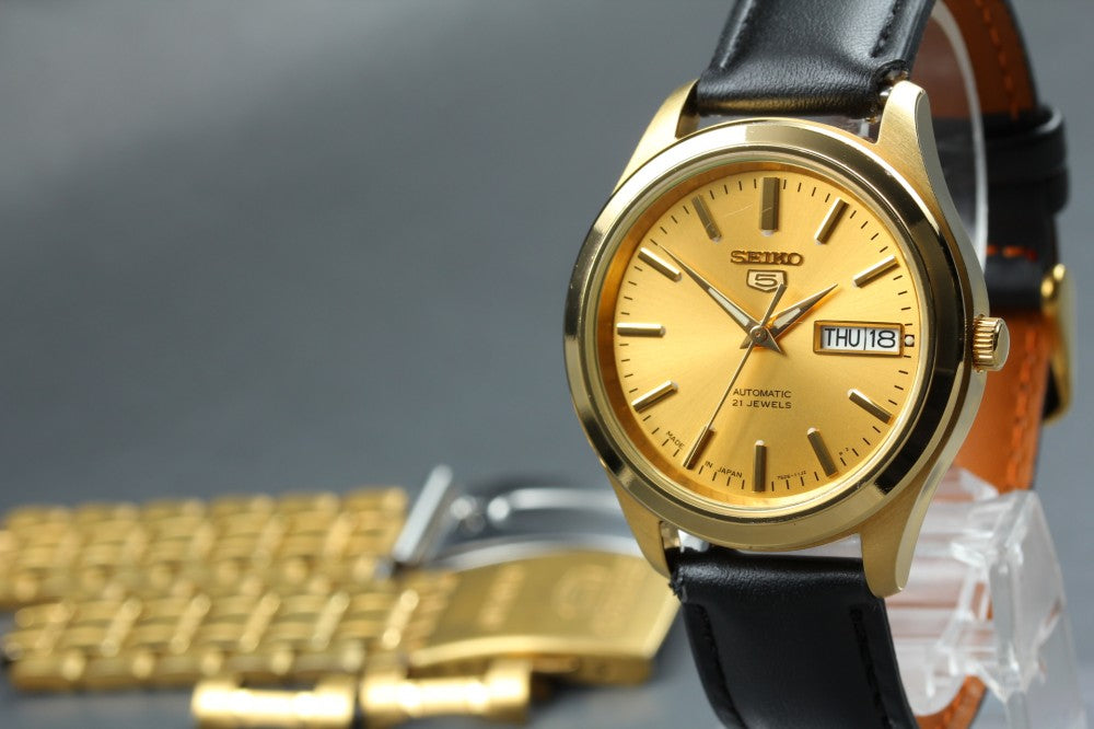 SEIKO Seiko 5 7S26-03W0 Gold Auto 36.2mm Men's Watch
