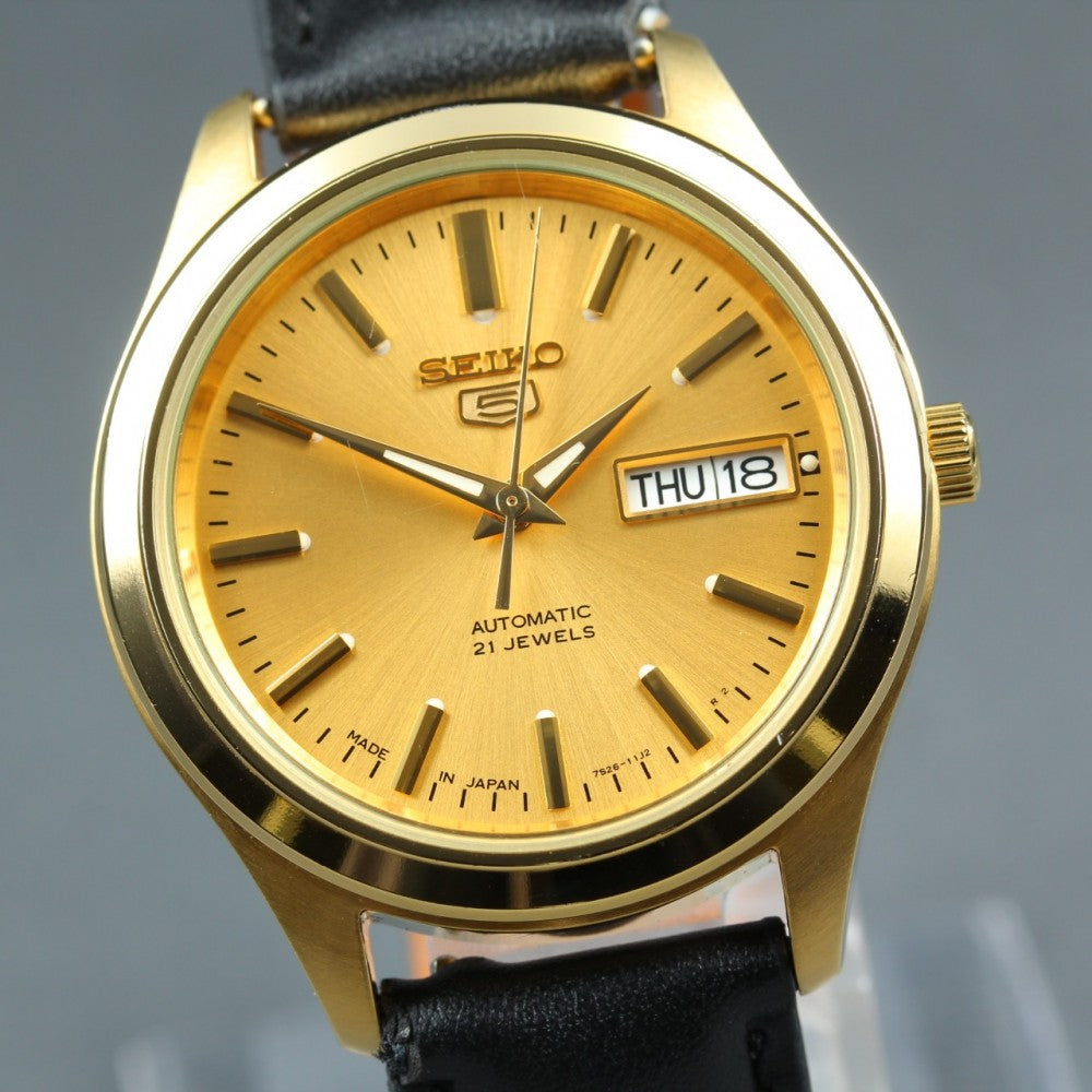 SEIKO Seiko 5 7S26-03W0 Gold Auto 36.2mm Men's Watch