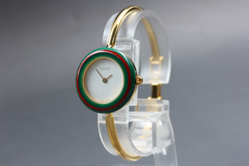Near MINT GUCCI 11/12.2 White Quartz 25.7mm Ladies Watch