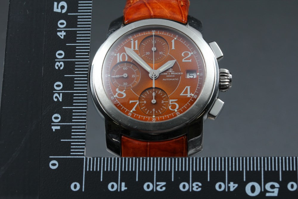 Near MINT Baume&Mercier Cape Land MV045216 Brown Auto 34.8mm Men's Watch
