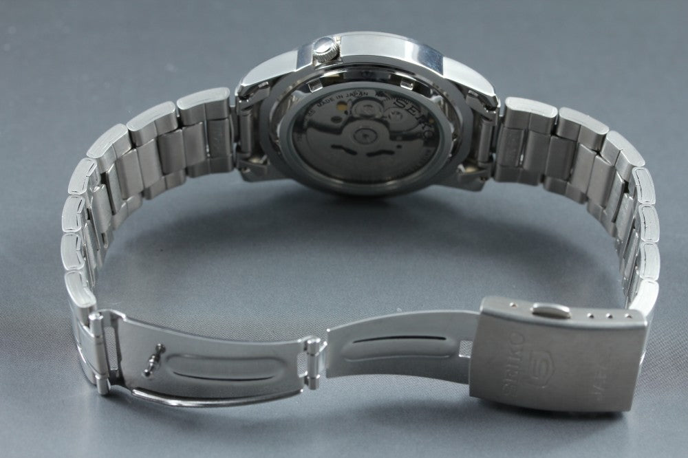 Near MINT SEIKO 5 7S26-02W0 White Auto 37.9mm Men's Watch