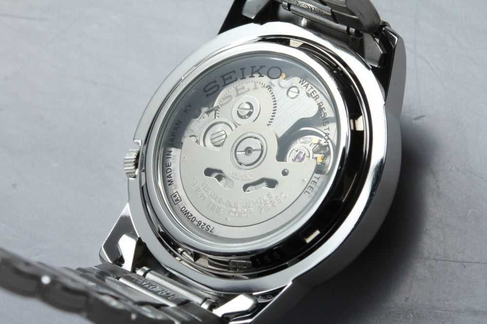 Near MINT SEIKO 5 7S26-02W0 White Auto 37.9mm Men's Watch