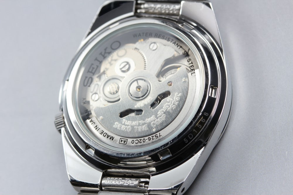 Near MINT SEIKO 5 SNK559/7S26-02C0 White Auto 35.4mm Men's Watch