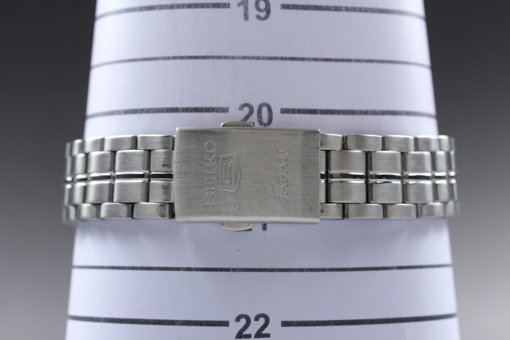 Near MINT SEIKO 5 SNK559/7S26-02C0 White Auto 35.4mm Men's Watch
