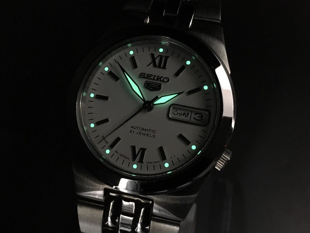 Near MINT SEIKO 5 7S26-02V0 White Auto 34.2mm Men's Watch
