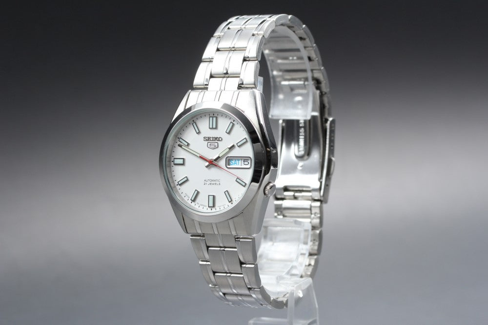Near MINT SEIKO 5 7S26-03B0 White Auto 36.4mm Men's Watch