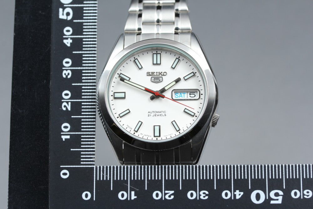 Near MINT SEIKO 5 7S26-03B0 White Auto 36.4mm Men's Watch