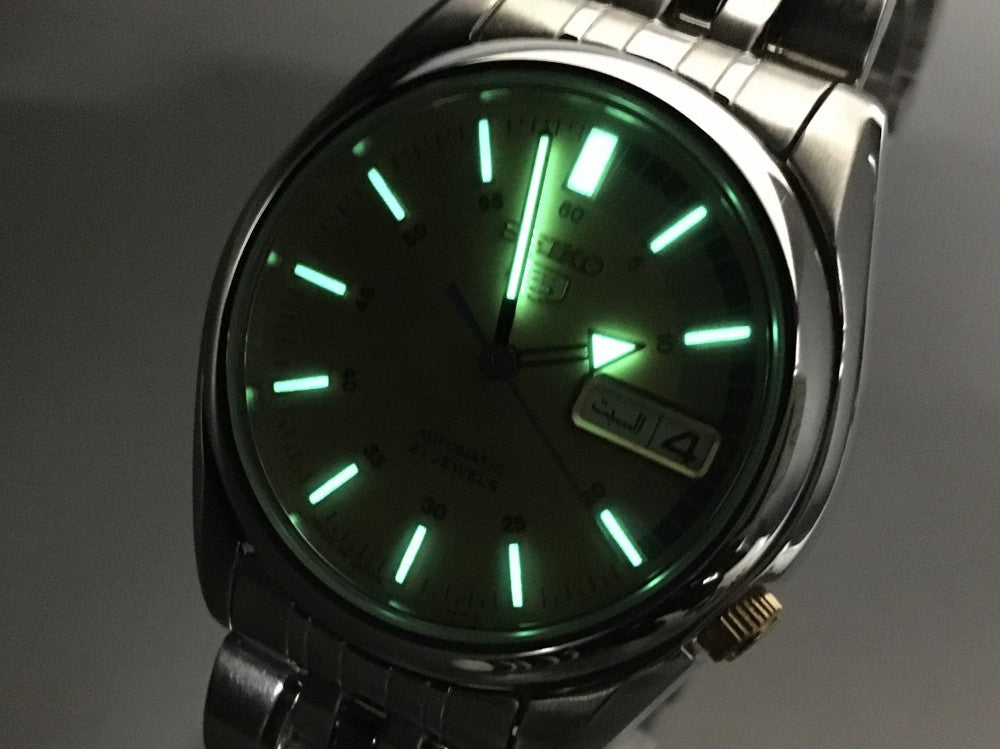 Near MINT SEIKO 5 7S26-01V0 Yellow Auto 36.6mm Men's Watch