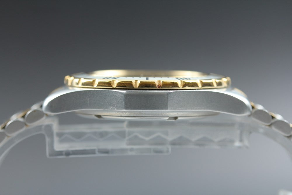 Near MINT TAG Heuer 2000 Professional 974.006R-2 Gold Quartz 37.6mm Men's Watch