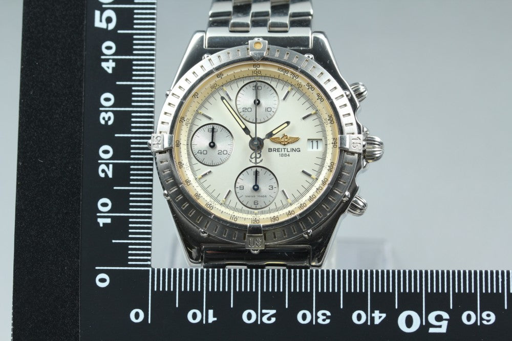 Near MINT BREITLING Chronomat A13050 Silver Auto 37.2mm Men's Watch