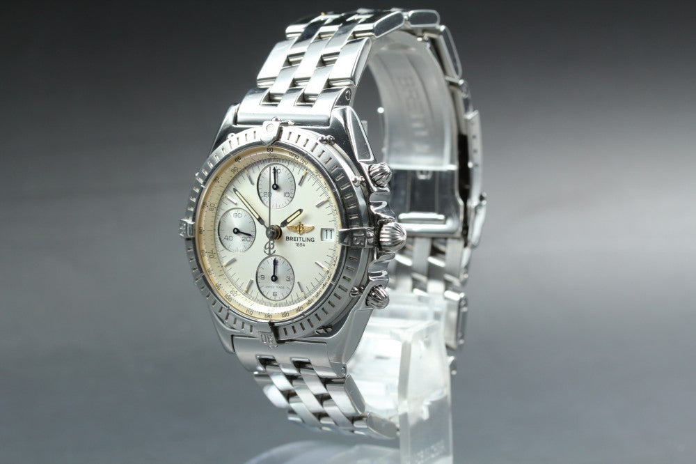 Near MINT BREITLING Chronomat A13050 Silver Auto 37.2mm Men's Watch