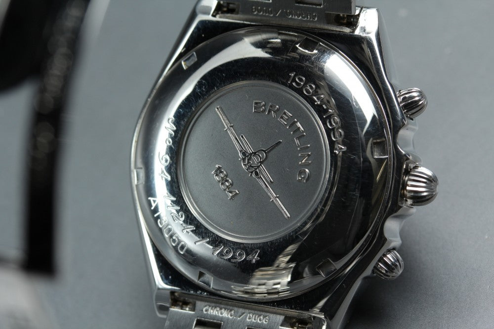 Near MINT BREITLING Chronomat A13050 Silver Auto 37.2mm Men's Watch