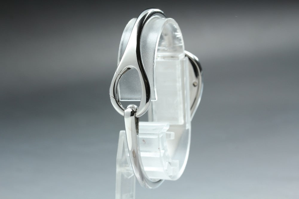Near MINT GUCCI Horsebit 103 Silver Quartz 21.4mm Ladies Watch