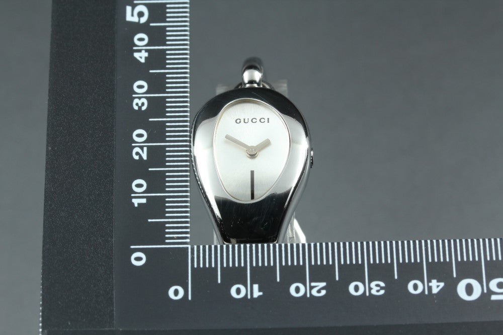 Near MINT GUCCI Horsebit 103 Silver Quartz 21.4mm Ladies Watch