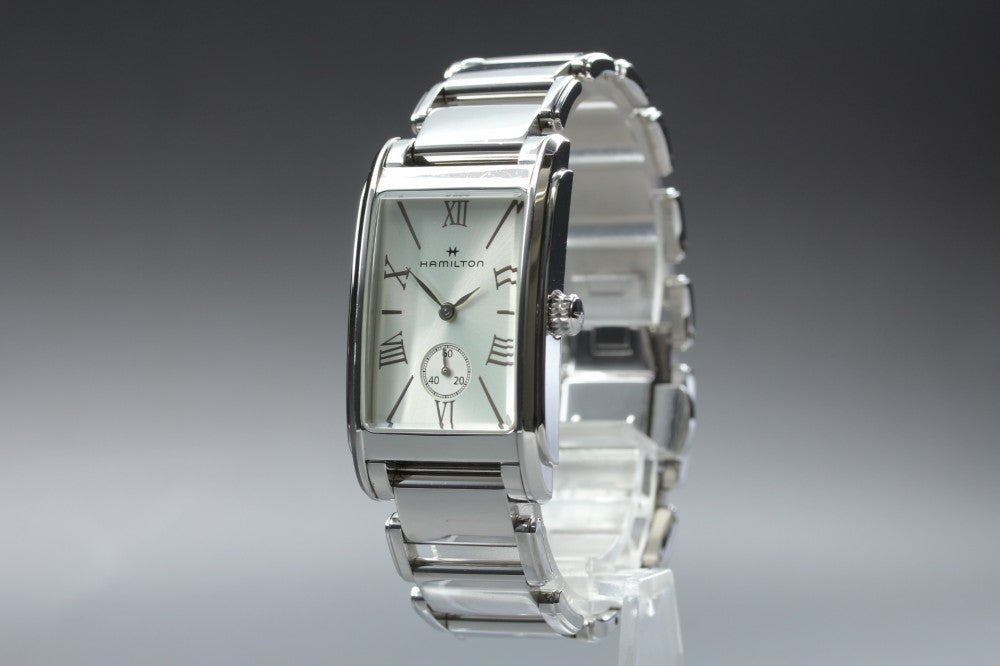 Near MINT HAMILTON Ardmore H114210 Silver Quartz 23.3mm Ladies Watch