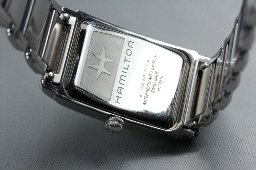 Near MINT HAMILTON Ardmore H114210 Silver Quartz 23.3mm Ladies Watch