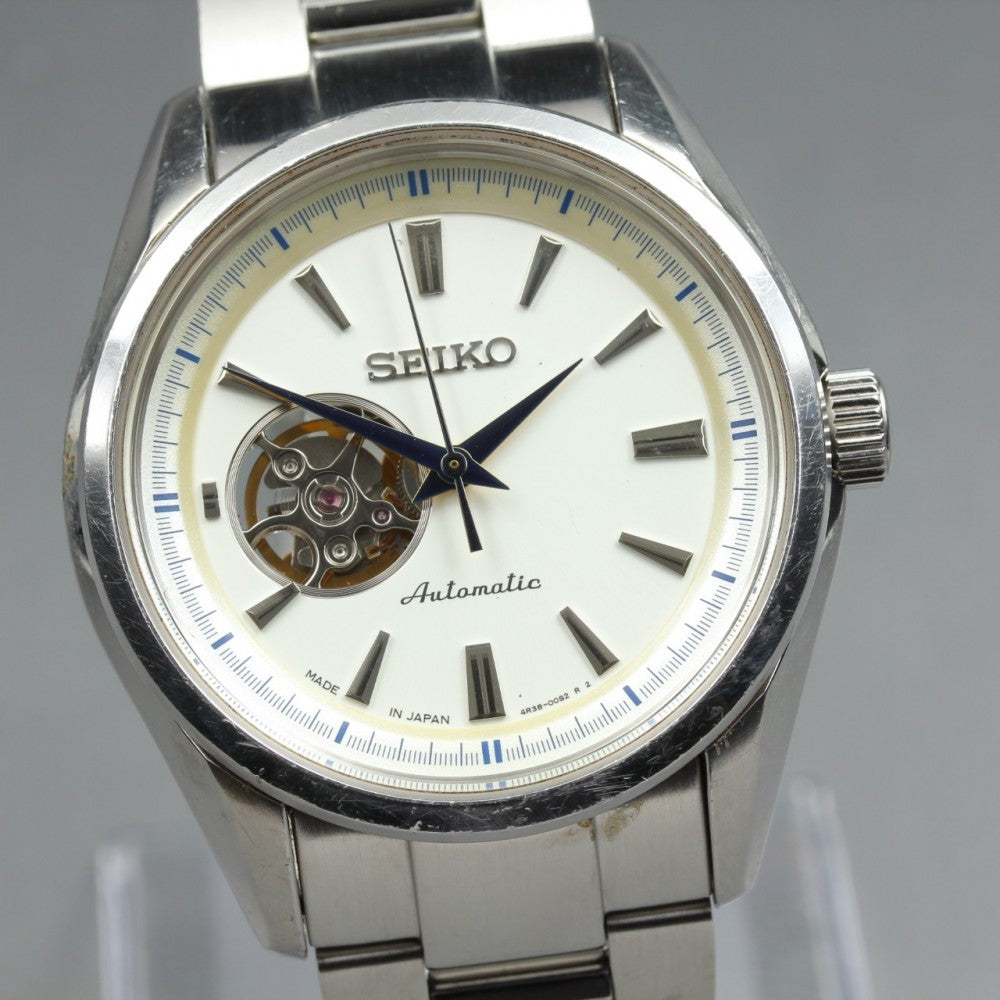 Near MINT SEIKO Presage SARY051/4R38-00S0 Silver Auto 41mm Men's Watch