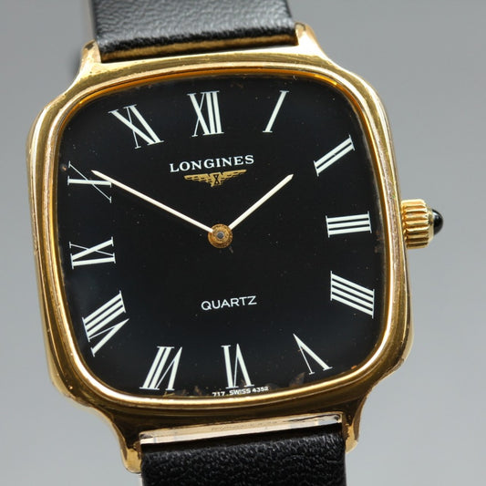LONGINES 717 4352 Black Quartz 30mm Men's Watch