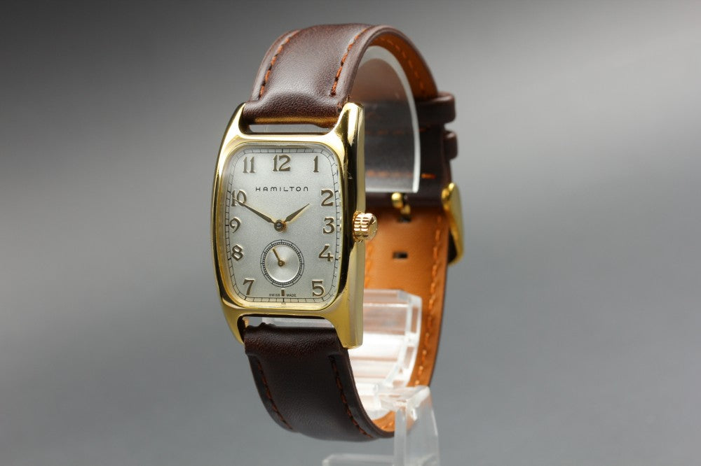 Near MINT HAMILTON Boulton H134110 Silver Quartz 27mm Men's Watch