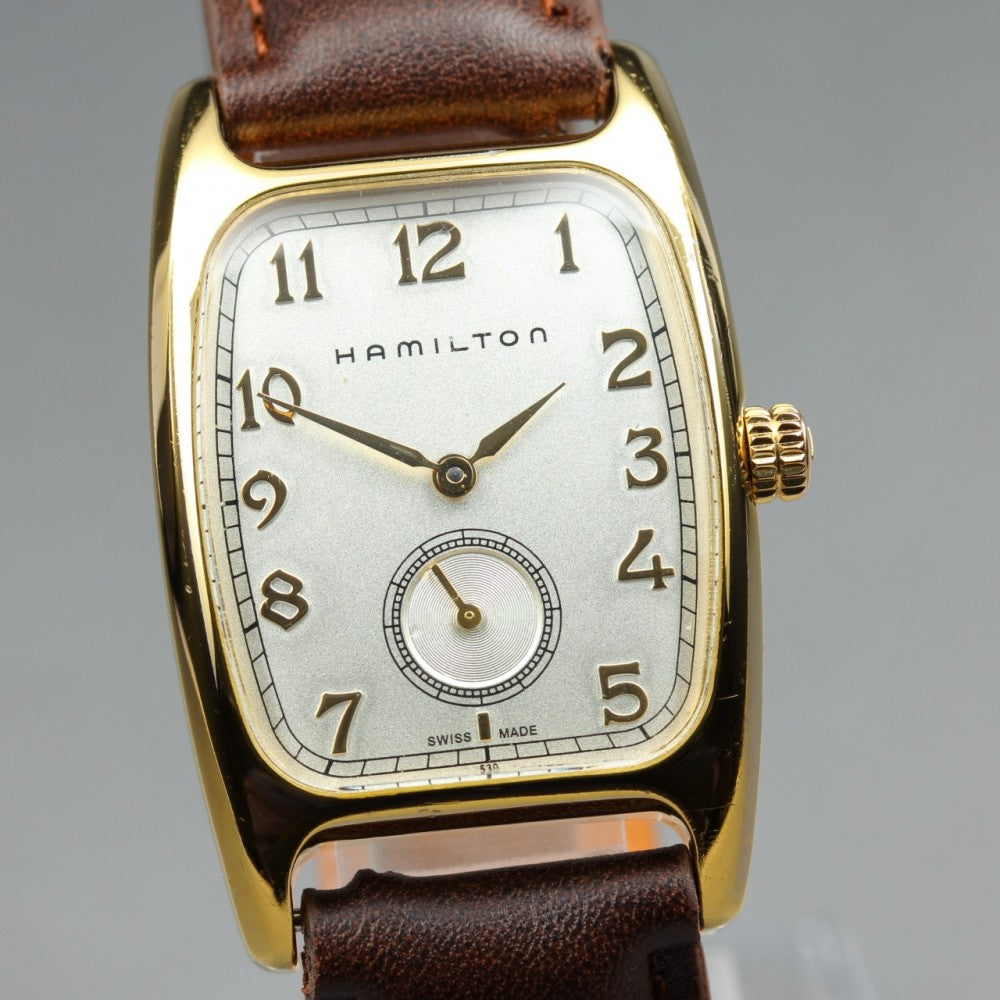 Near MINT HAMILTON Boulton H134110 Silver Quartz 27mm Men's Watch