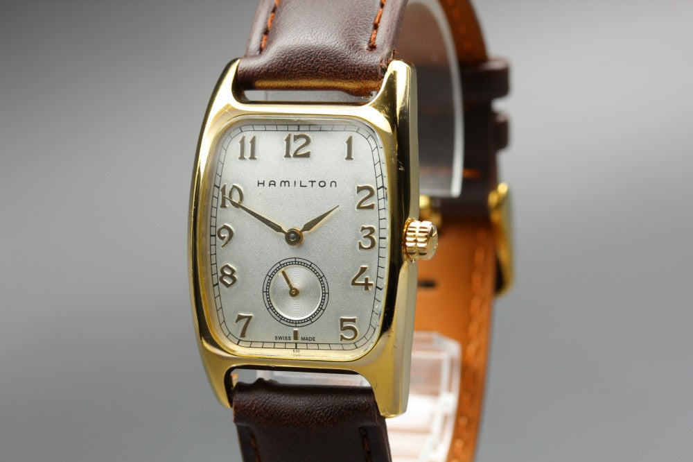 Near MINT HAMILTON Boulton H134110 Silver Quartz 27mm Men's Watch