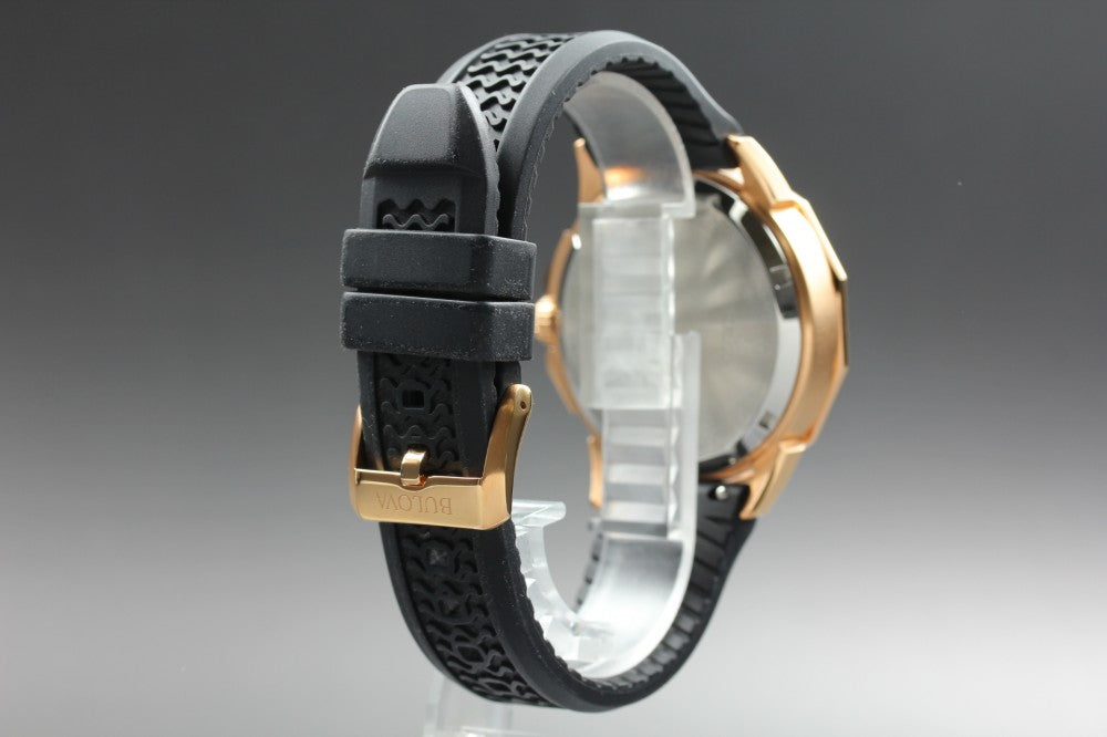 MINT BULOVA Marine Star Precisionist 98B421 Black Quartz 42.9mm Men's Watch