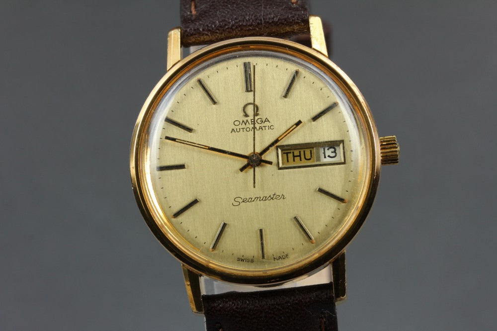 OMEGA Seamaster 166.0209 Cal.1022 Gold Auto 34.5mm Men's Watch 1977