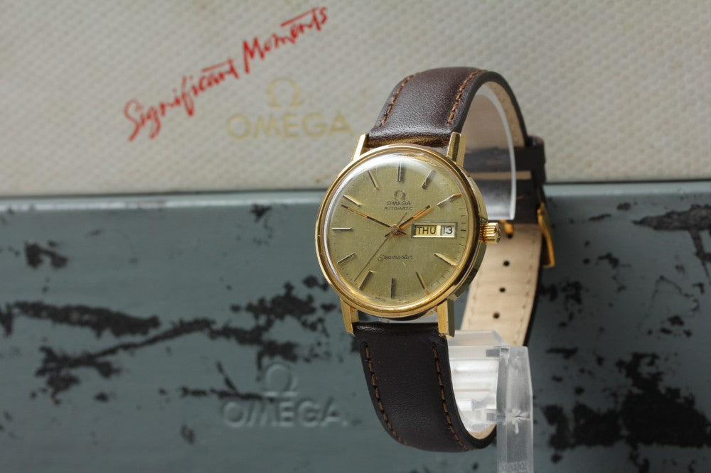 OMEGA Seamaster 166.0209 Cal.1022 Gold Auto 34.5mm Men's Watch 1977