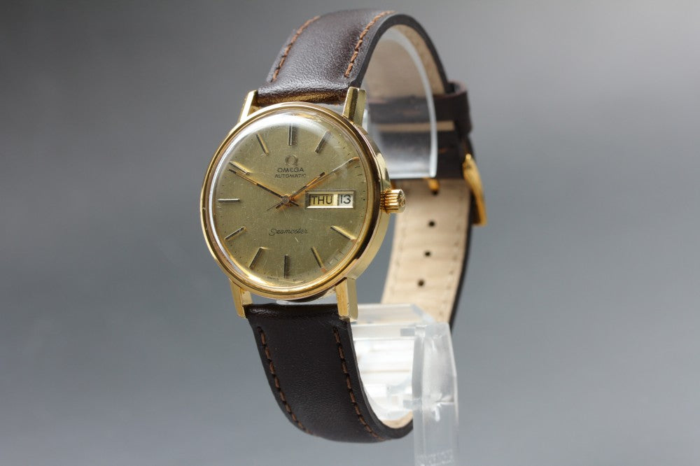 OMEGA Seamaster 166.0209 Cal.1022 Gold Auto 34.5mm Men's Watch 1977
