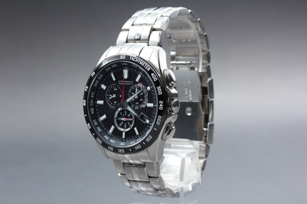 MINT CITIZEN Eco Drive E660-S119936 Black Solar 42.7mm Men's Watch