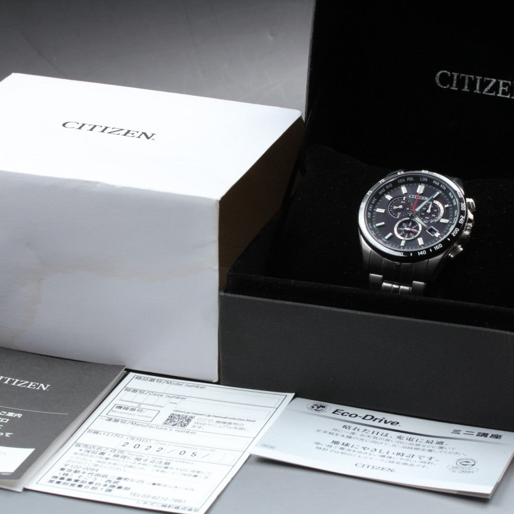 MINT CITIZEN Eco Drive E660-S119936 Black Solar 42.7mm Men's Watch