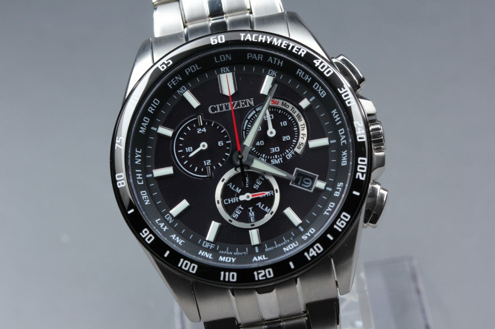 MINT CITIZEN Eco Drive E660-S119936 Black Solar 42.7mm Men's Watch