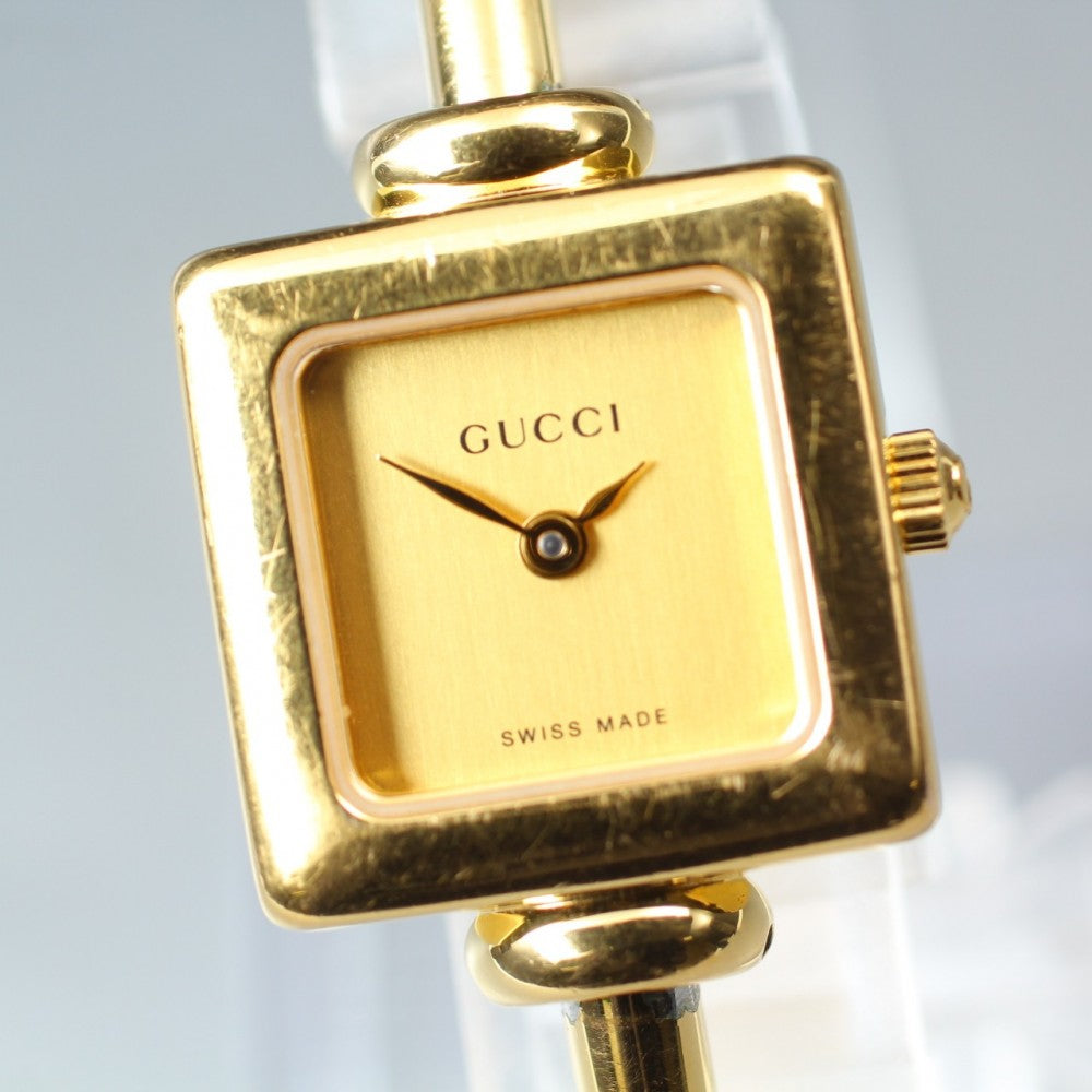 Near MINT GUCCI 1900L Gold Quartz 19.4mm Ladies Watch