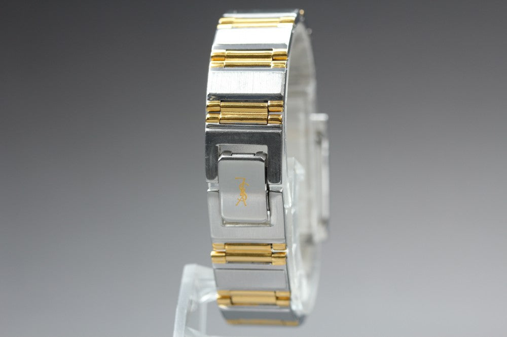 Near MINT Yves Saint Laurent 5420-F47602 White Quartz 16.7mm Ladies Watch