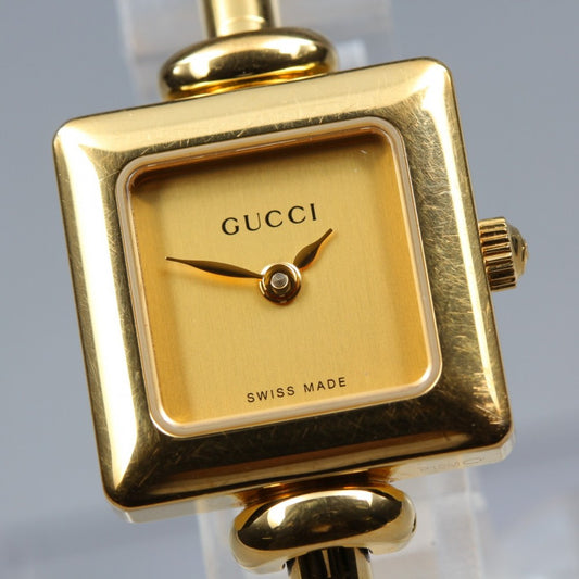 Near MINT GUCCI 1900L Gold Quartz 19.6mm Ladies Watch