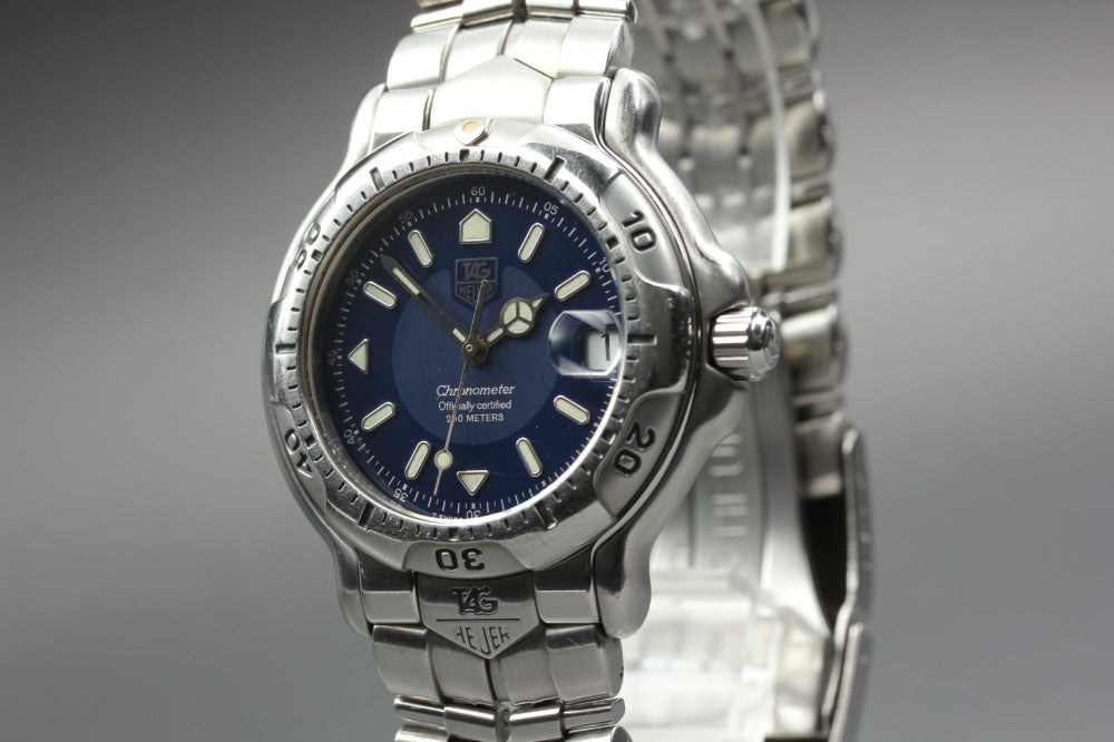Near MINT TAG Heuer 6000 Series WH5113-K1 Navy Auto 35.1mm Men's Watch