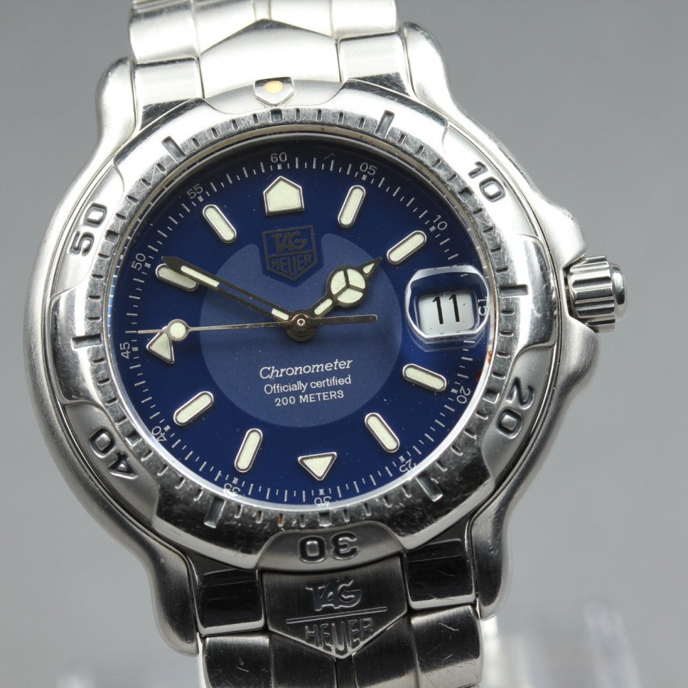 Near MINT TAG Heuer 6000 Series WH5113-K1 Navy Auto 35.1mm Men's Watch