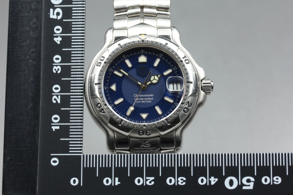 Near MINT TAG Heuer 6000 Series WH5113-K1 Navy Auto 35.1mm Men's Watch