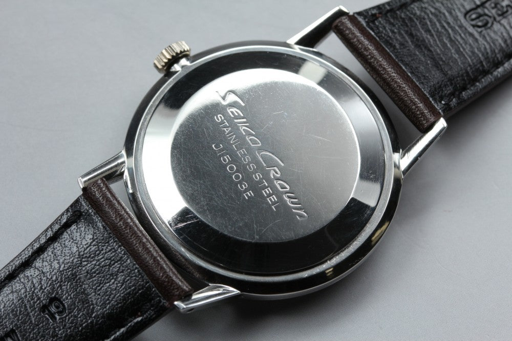 Near MINT SEIKO Crown J15003E Silver Manual 36mm Men's Watch 1960