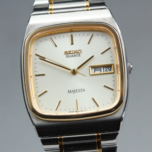 Near MINT SEIKO Majesta 9533-501B Silver Quartz 31.2mm Men's Watch 1993