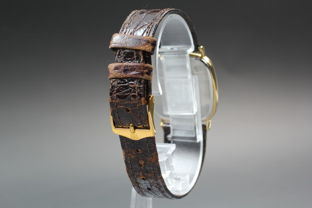 Near MINT OMEGA De Ville 195.0077.2 Cal.1378 Gold Quartz 30mm Men's Watch