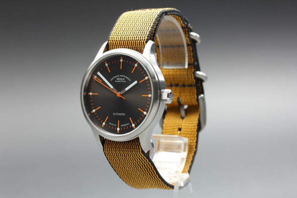 MINT MüHle-GlashüTte Panova Blau M1-40-70 Brown Auto 39.6mm Men's Watch