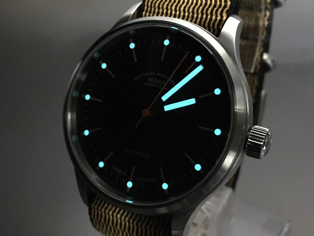 MINT MüHle-GlashüTte Panova Blau M1-40-70 Brown Auto 39.6mm Men's Watch