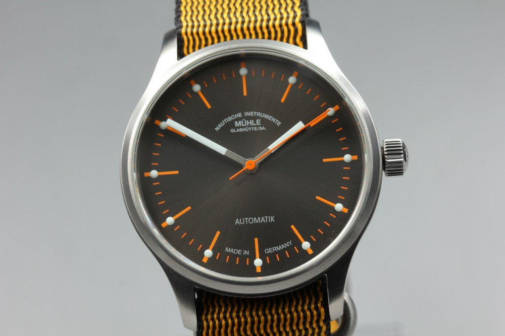MINT MüHle-GlashüTte Panova Blau M1-40-70 Brown Auto 39.6mm Men's Watch
