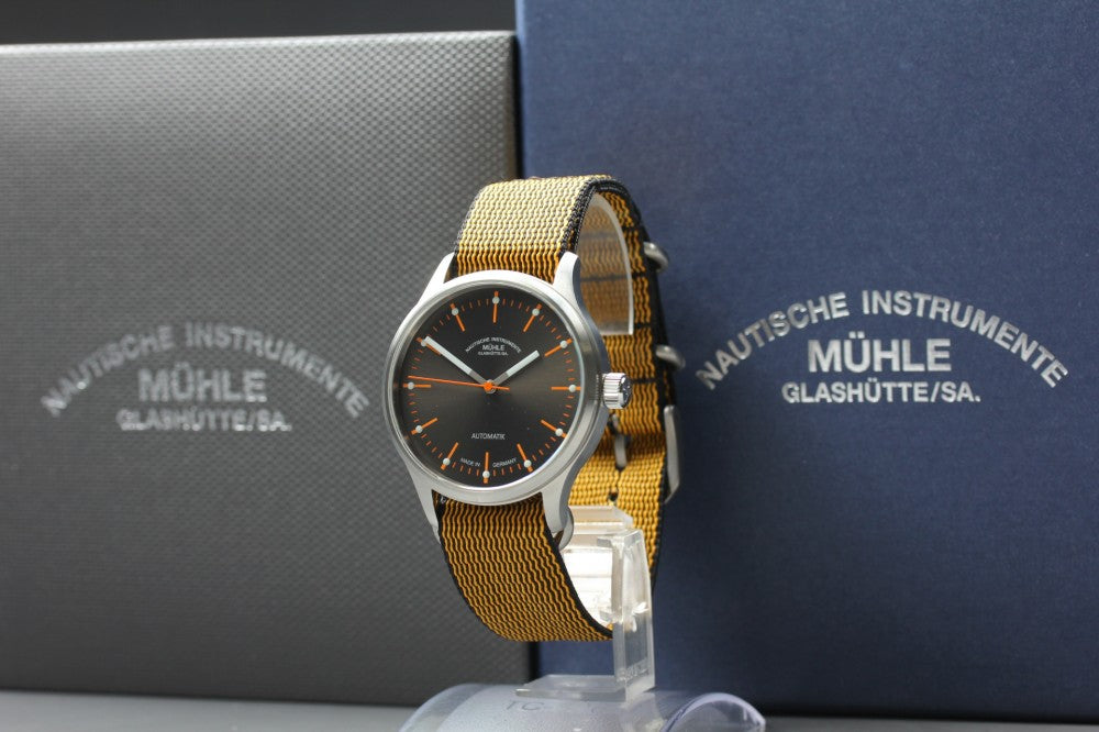 MINT MüHle-GlashüTte Panova Blau M1-40-70 Brown Auto 39.6mm Men's Watch
