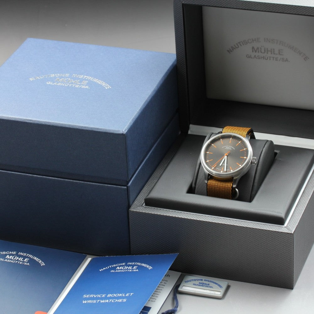 MINT MüHle-GlashüTte Panova Blau M1-40-70 Brown Auto 39.6mm Men's Watch