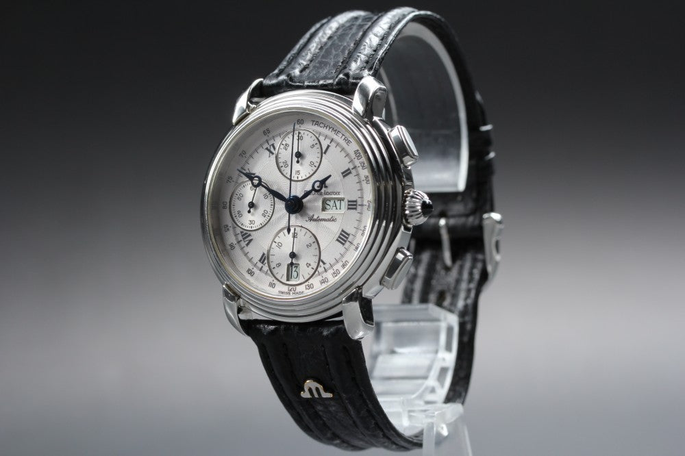 Near MINT Maurice Lacroix 67413 Silver Auto 37.5mm Men's Watch