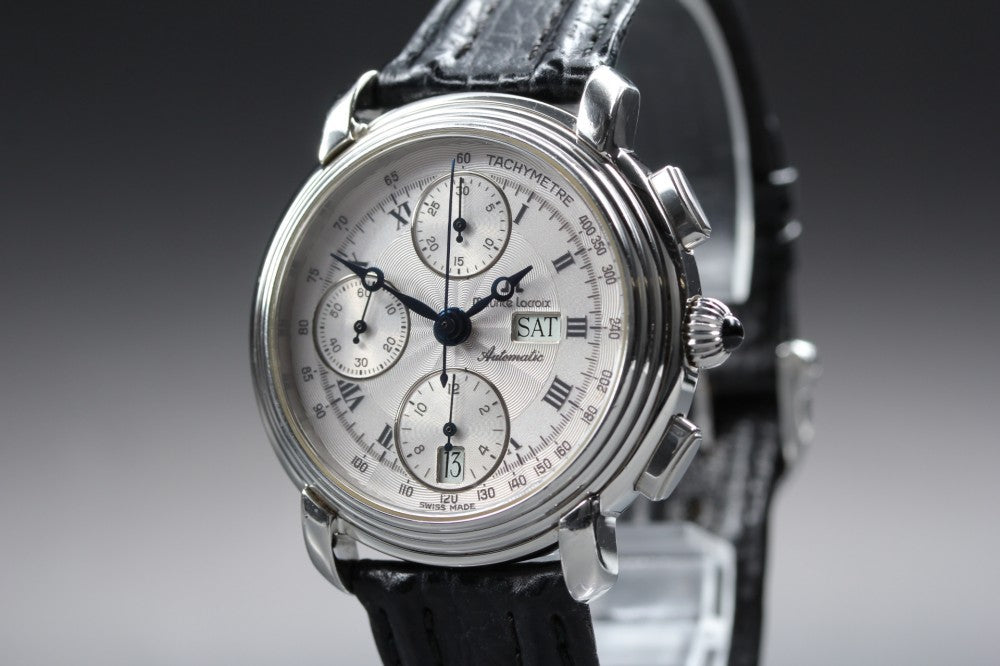 Near MINT Maurice Lacroix 67413 Silver Auto 37.5mm Men's Watch
